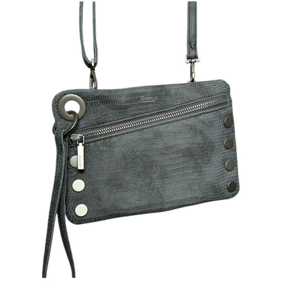 Hammitt Nash Small Gray Leather Crossbody Or Wristlet Or Belt Bag Handbag